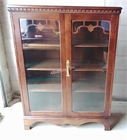 Egg and Dart detail bookcase with Glass Doors  -U