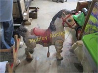 RARE METAL ANTIQUE RIDE ON HORSE