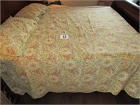 Waverly King 'Paisley' Bedspread with (2) Shams