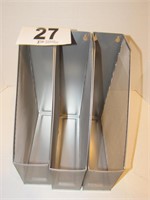 (3) Metal Mesh Magazine Bins (Master)