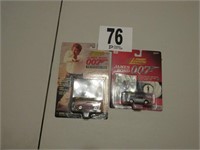 (2) Johnny Lightning James Bond 007 Die Cast Cars