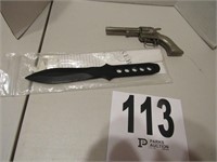 Toy Pistol & Throwing Knife - 8"