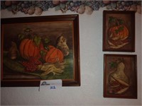 LOT OF 3 PICTURES ON KITCHEN WALL