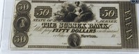 18?? $50 The Sussex Bank Bill UNCIRCULATED