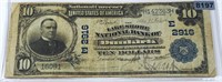 1903 $10 National Bank Of Dunkirk Bill LIGHT CIRC