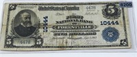 1913 $5 Bank Of Forestville Bill LIGHT CIRCULATED