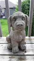 Poured Cement Lawn Ornament "Dog" - D