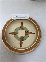Unmarked Roseville Rabbit Decorated Child's Plate