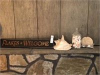 Sea Shells and Modern Welcome Sign