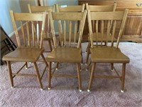 (6) Plank Set Arrow Back Kitchen Chairs