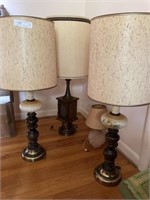 (4) Various Table Lights with Shades