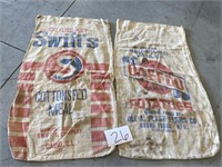2 Oaffco Potato Bag & Swift's Cottonsead Meal Bag