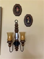 Wall Decor- Candle Sconce, Copper Leaves, Etc