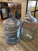 Vintage Glass Water Jar and Plastic Jar