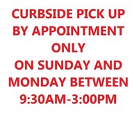 PICK UP BY APPOINTMENT ONLY!
