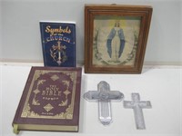 Religious Items & Bible 10"x 12" Framed Print
