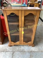 GLASS FRONT WOODEN CABINET