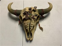Skull decorative piece  with Indian on it