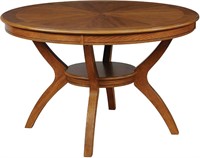 Nelms Table with Shelf Deep Brown