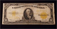 1922 $10 Gold Certificate- Large