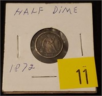 1872 Seated Liberty Half Dime