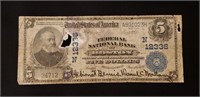 1923 Boston $5 National Large Note-Blue Seal