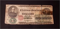 1862 $1 Legal Tender Large Note- Tore