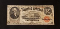 1917 Jefferson $2 Red Seal US Large Note