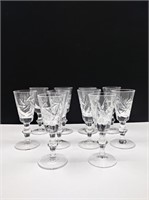 Crystal Pinwheel Liqueur Glasses