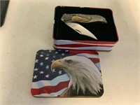 Stainless steel eagle knife with holder
