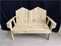 Handmade Wooden Patio Bench