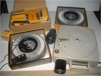 Kodak Slide Projector, Carousels (2), Slides