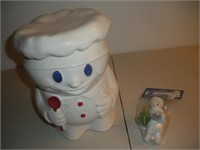 Pillsbury Dough Boy Cookie Jar and Ornament