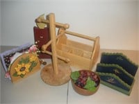 Wooden Kitchen Items-Napkin Holders, Mug Tree