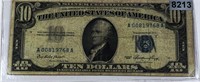 1953 $10 US Blue Seal Bill LIGHTLY CIRCULATED