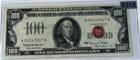 1966 $100 US Red Seal Bill UNCIRCULATED