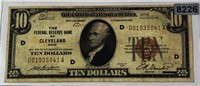 1929 $10 US Brown Seal Bill CLOSELY UNC