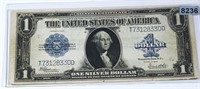 1923 $1 US Blue Seal Bill ABOUT UNCIRCULATED
