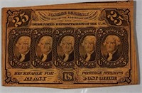 1862 US Postage Currency 25 Cents UNCIRCULATED