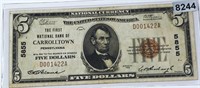 1929 US $5 Brown Seal Bill UNCIRCULATED