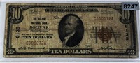 1929 $10 Brown Seal Bill LIGHTLY CIRCULATED
