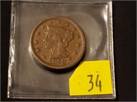 1848 & 1853 Large Cents Stuck Back to Back