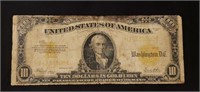 1922 $10 US Gold Certificate- Large