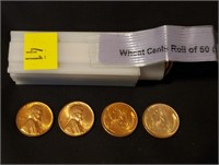 Roll of 50- Uncirculated Wheat Pennies