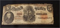 1907 "Woodchopper" $5 US Large Note
