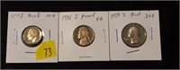 Proof Quarter, Nickel, & Dime