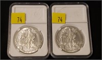 2017 & 2018 American Eagle Silver Dollars