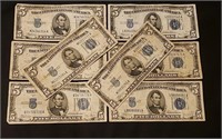 8-1934C $5 Silver Certificates