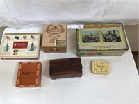 Various Wooden and Tin Boxes