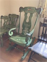 Antique Paint Decorated Rocking Chair